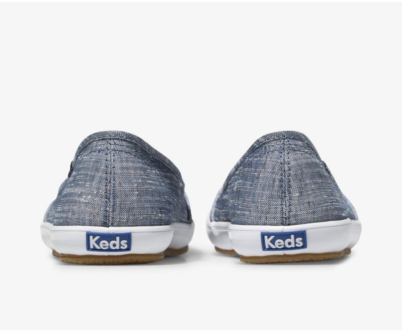 Keds Teacup Chambray Blue | 1702-NUVQF