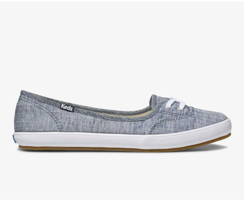 Keds Teacup Chambray Blue | 1702-NUVQF