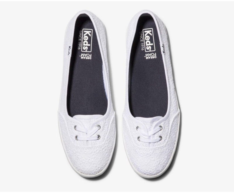 Keds Teacup Eyelet White | 1246-TKAZR