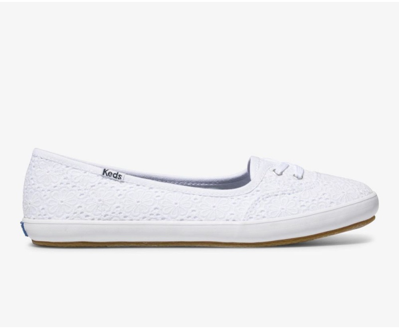 Keds Teacup Eyelet White | 1246-TKAZR