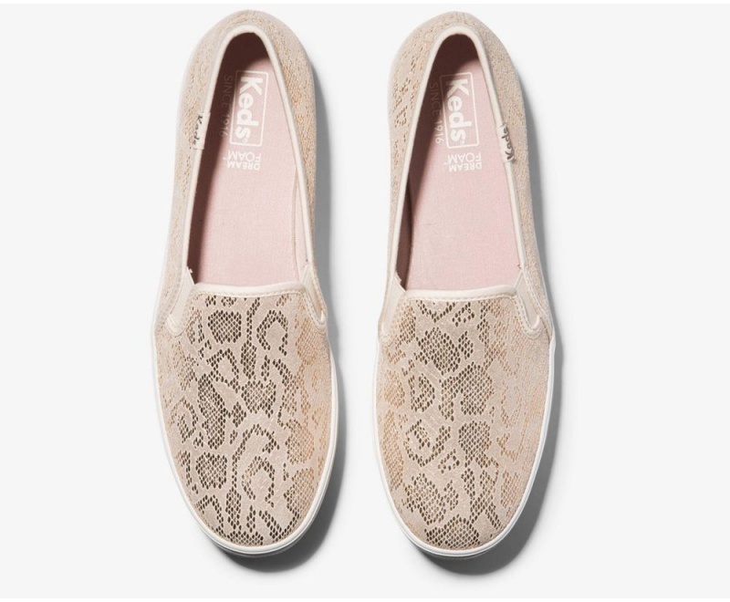 Keds Triple Decker Snake Suede Gold | 9028-OARIW