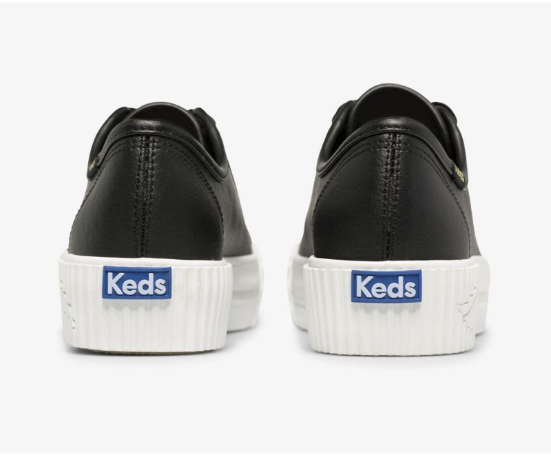 Keds Triple Kick AMP Leather Black | 6358-BEMGY