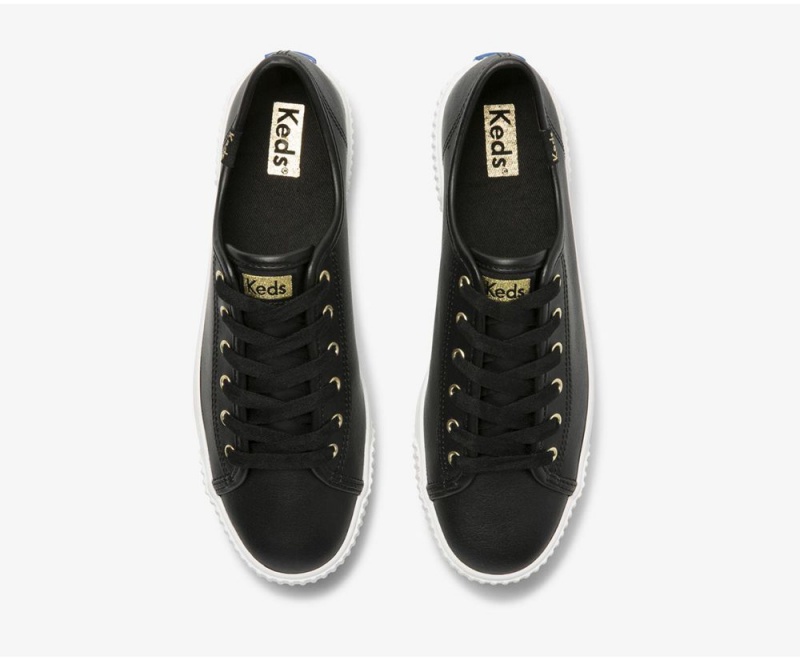 Keds Triple Kick AMP Leather Black | 6358-BEMGY