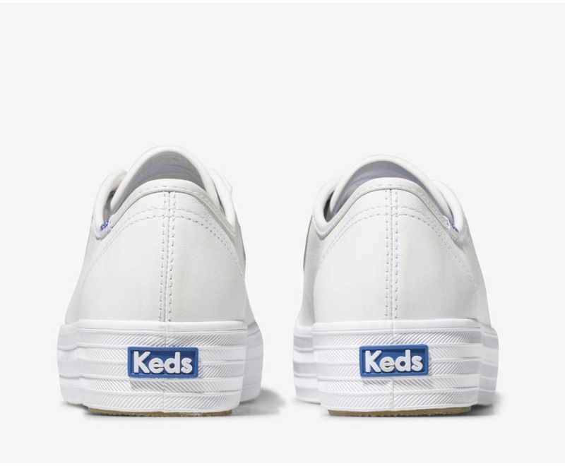 Keds Triple Kick Leather White | 3250-NTGYA