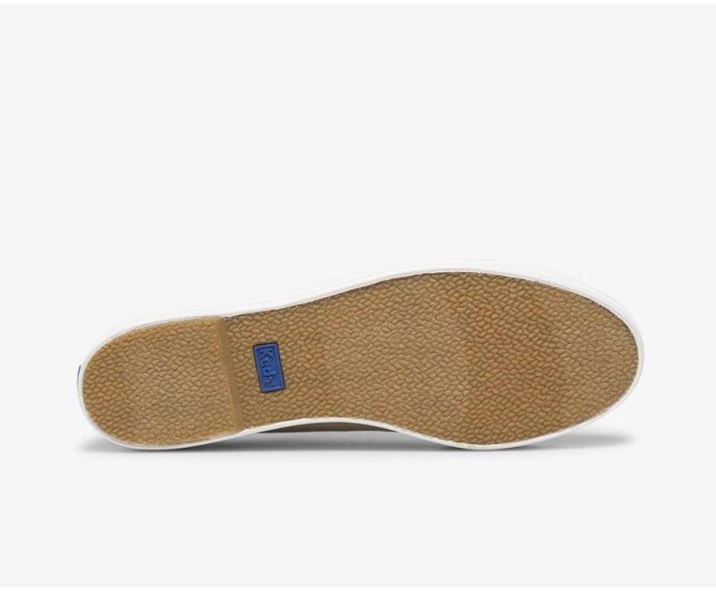 Keds Triple Kick Metallic Canvas Gold | 3690-JUQRZ