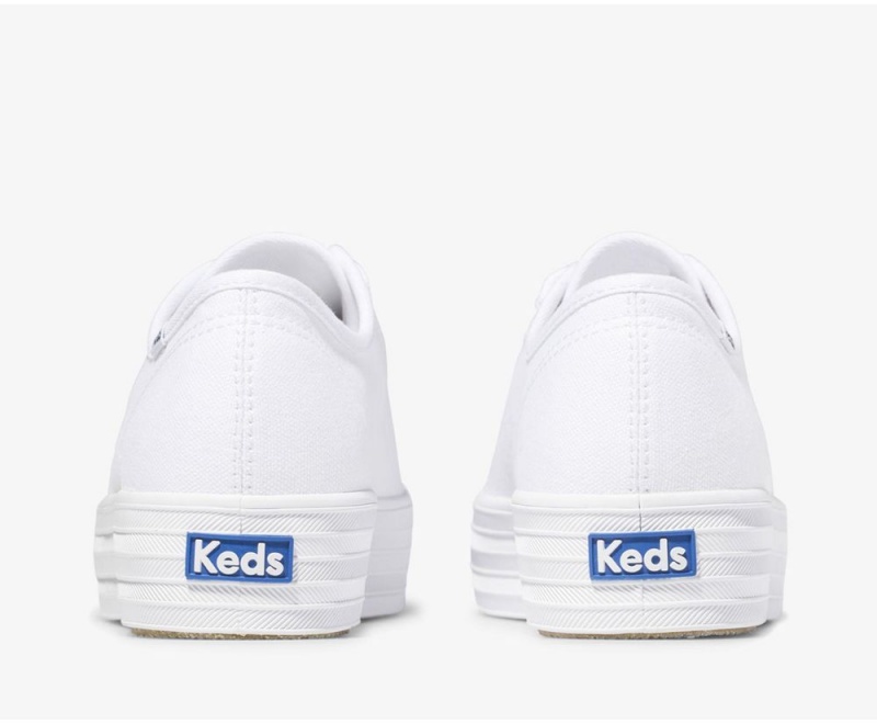 Keds Triple Kick Rainbow Wave White | 9701-NJMQZ