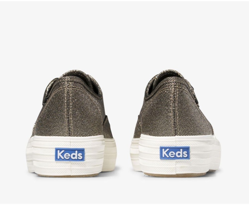 Keds Triple Metallic Twill Gold | 5071-GALKD