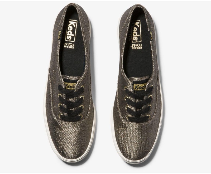 Keds Triple Metallic Twill Gold | 5071-GALKD