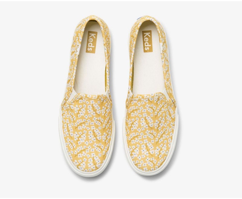 Keds Washable Double Decker Floral Yellow | 1749-YIMQV