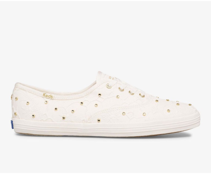 Keds x Kate Spade New York Champion Bridal Lace White | 7582-NGIZO