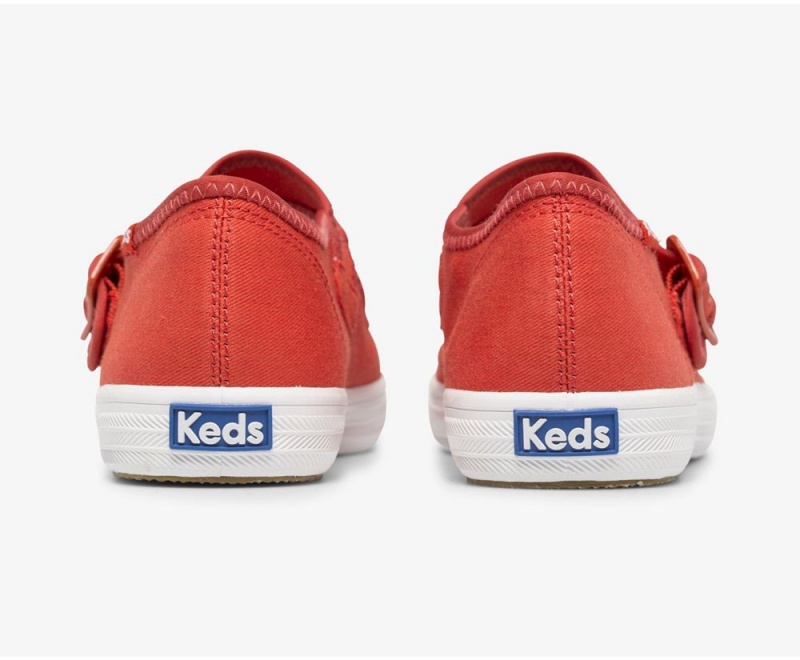 Keds x Organic Cotton Champion Mary Jane Red | 4039-VQBSK