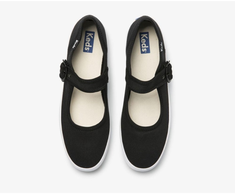 Keds x Organic Cotton Champion Mary Jane Black | 9351-LOEVC