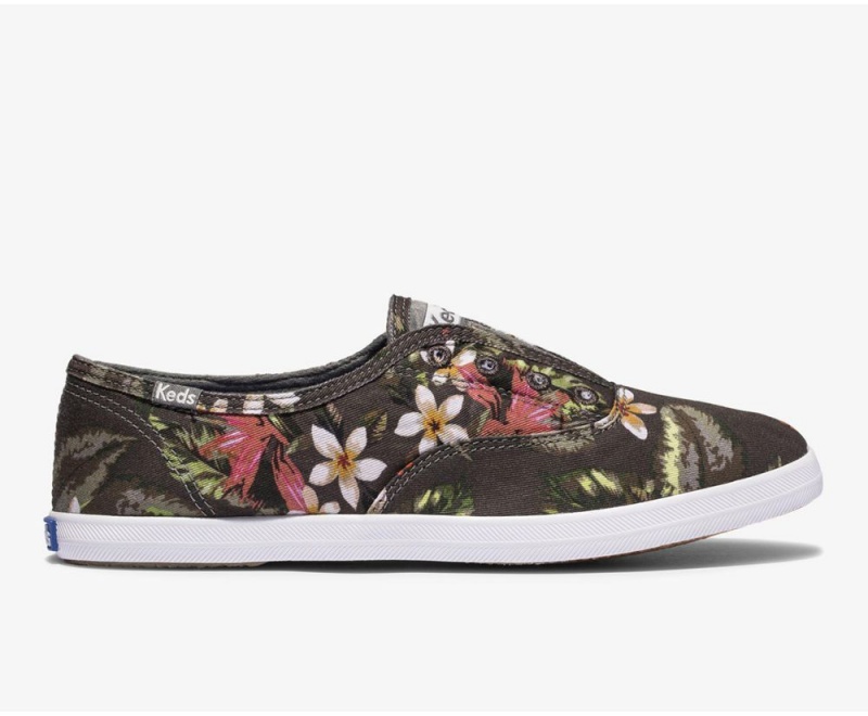 Keds x Organic Cotton Chillax Tropical Washable Black / Multicolor | 6850-VOIFZ