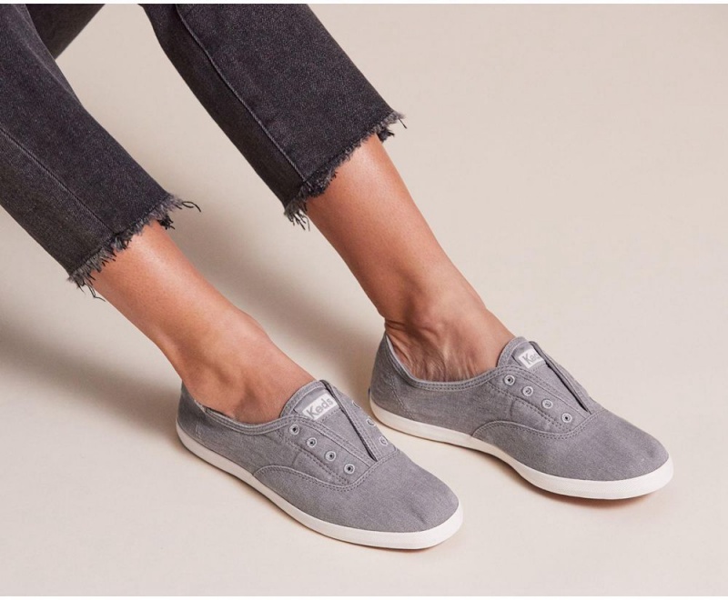 Keds x Organic Cotton Chillax Washable Grey | 9065-QBZJA