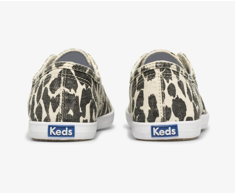 Keds x Organic Cotton Chillax Washable Leopard White / Black | 8463-CGDKM