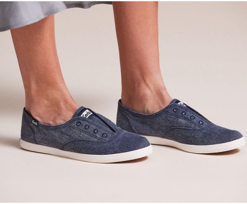 Keds x Organic Cotton Chillax Washable Navy | 7412-RGUOL