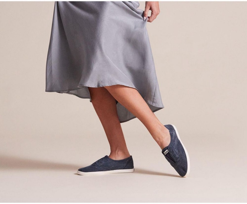 Keds x Organic Cotton Chillax Washable Navy | 7412-RGUOL