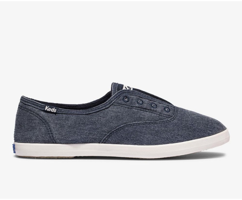 Keds x Organic Cotton Chillax Washable Navy | 7412-RGUOL