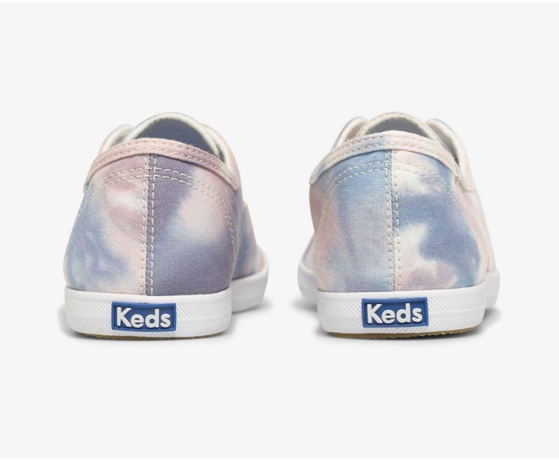 Keds x Organic Cotton Chillax Washable Tie Dye Pink / Blue | 2910-YHQZL