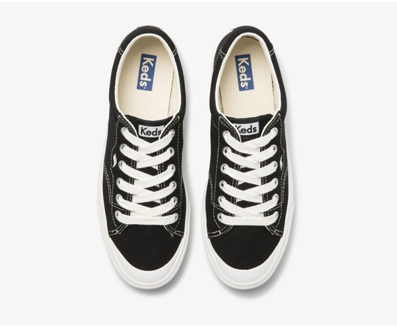 Keds x Organic Cotton Crew Kick 75 Black | 1235-NAVMU