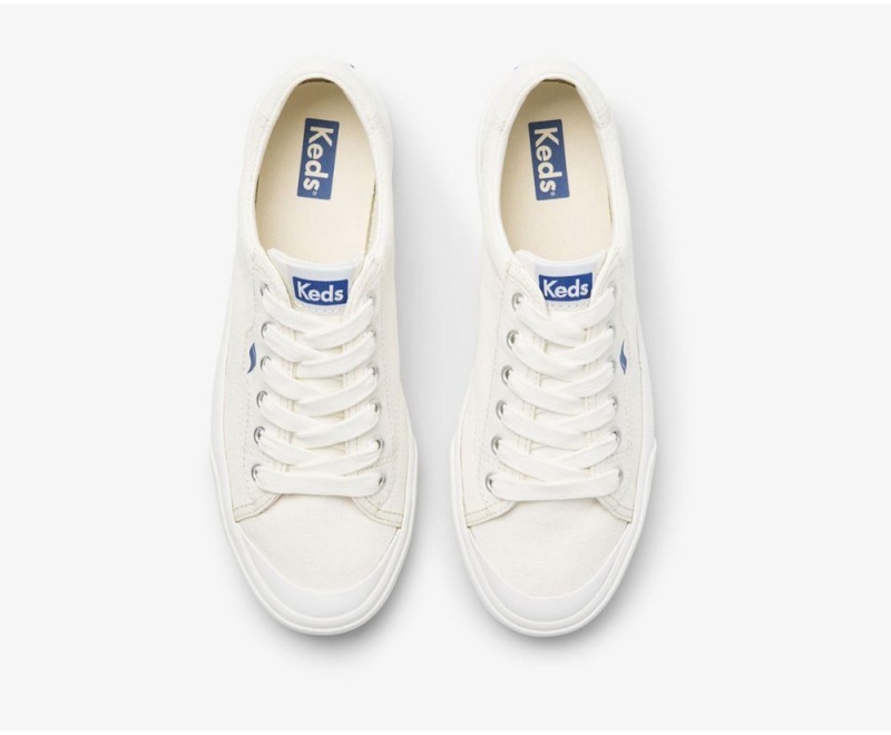 Keds x Organic Cotton Crew Kick 75 White | 0961-ZNMXS