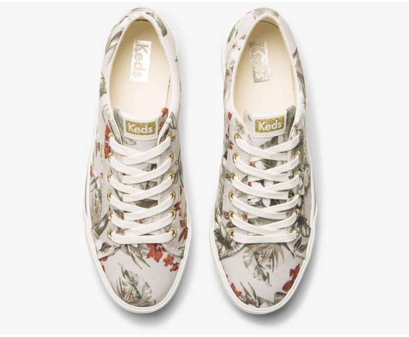 Keds x Organic Cotton Jump Kick Duo Tropical White / Multicolor | 3804-EATOQ