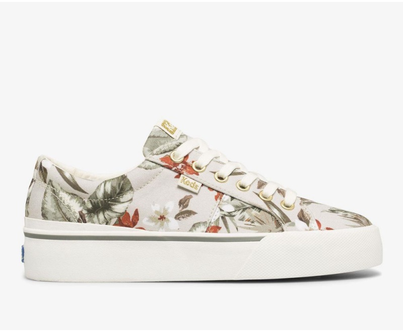 Keds x Organic Cotton Jump Kick Duo Tropical White / Multicolor | 3804-EATOQ