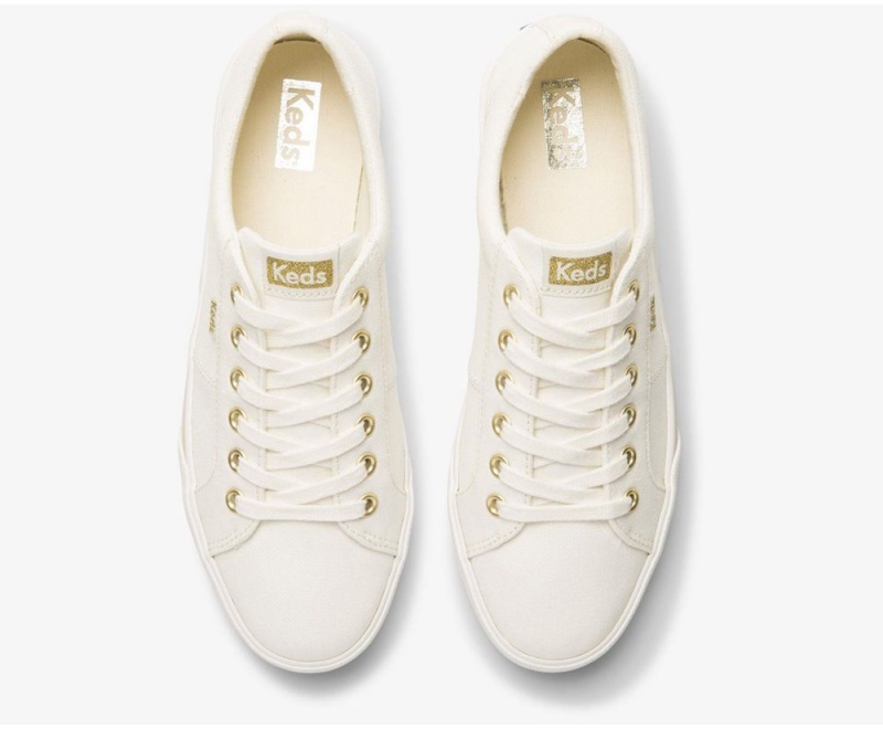 Keds x Organic Cotton Jump Kick Duo White | 5164-DWQUT