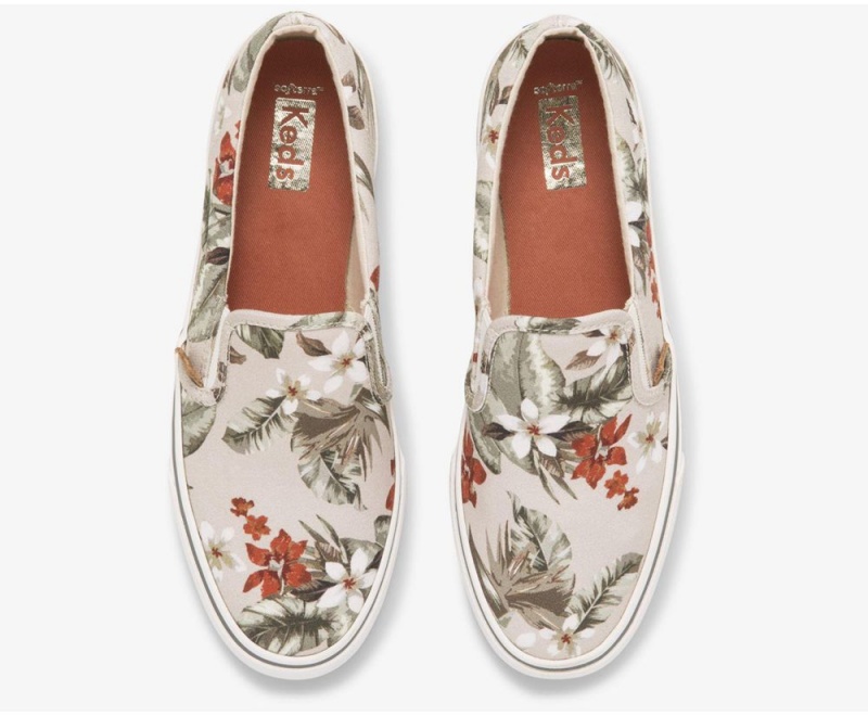 Keds x Organic Cotton Jump Kick Slip Tropical Beige / Multicolor | 3845-OTKFQ