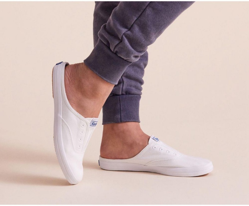 Keds x Organic Cotton Moxie Mule White | 0412-BUOHP