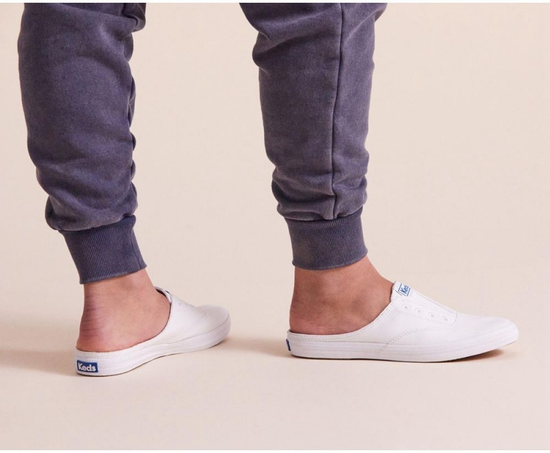 Keds x Organic Cotton Moxie Mule White | 0412-BUOHP