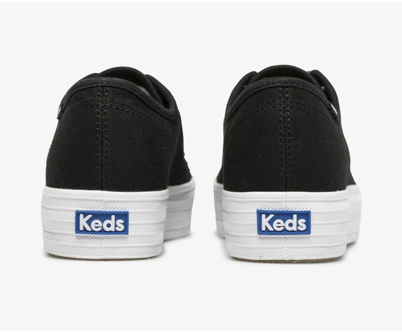 Keds x Organic Cotton Triple Kick Black | 1648-SMLDO