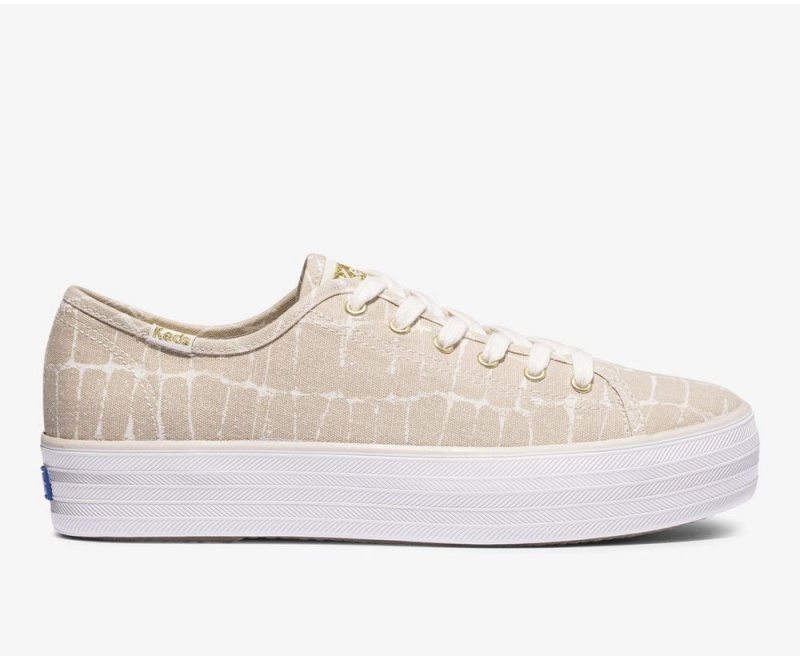 Keds x Organic Cotton Triple Kick Croc Grey | 6259-ESQDT