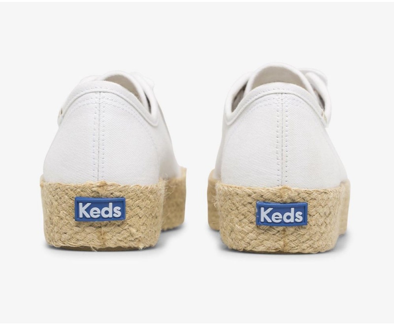 Keds x Organic Cotton Triple Kick Jute White | 4930-GCNFI