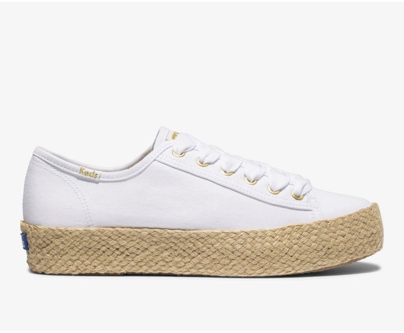 Keds x Organic Cotton Triple Kick Jute White | 4930-GCNFI