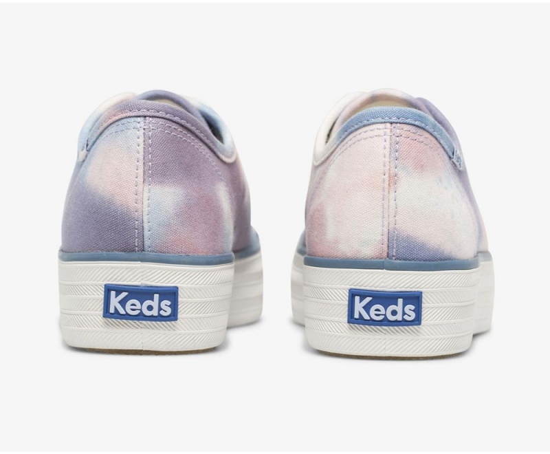 Keds x Organic Cotton Triple Kick Tie Dye Navy / Multicolor | 5628-TLWCR