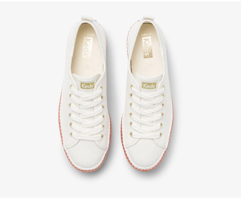 Keds x Organic Cotton Triple Up Rainbow Jute White | 2078-FQEYW