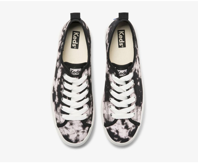 Keds x Organic Cotton Triple Up Tie Dye Black / Purple | 0136-NFUEC