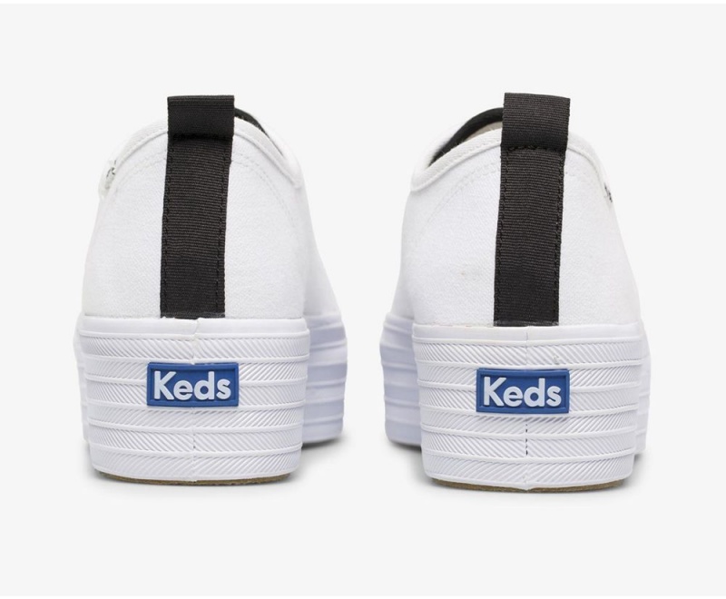 Keds x Organic Cotton Triple Up White | 4839-VGCLB