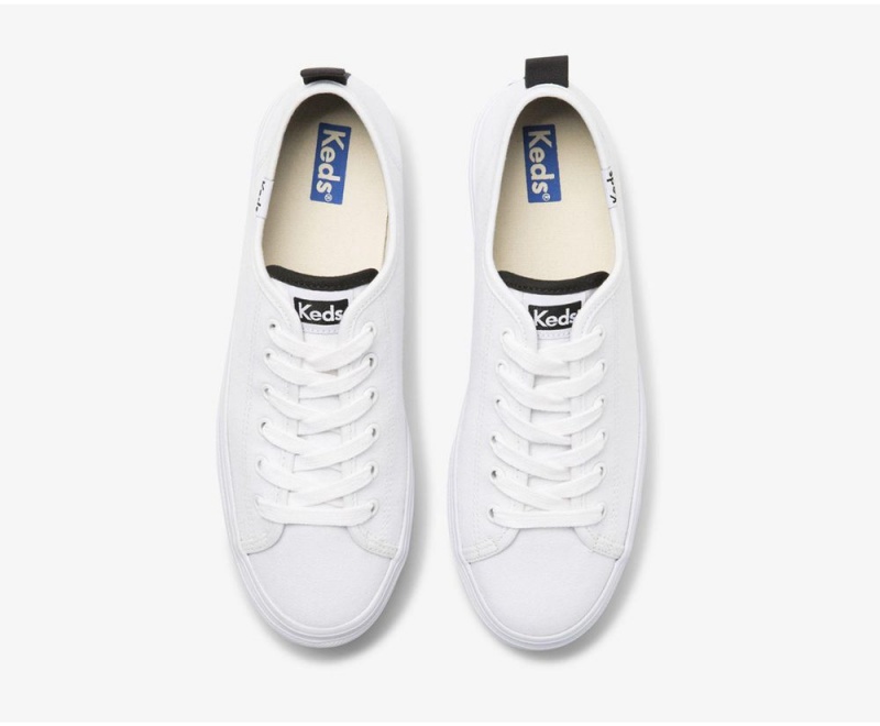 Keds x Organic Cotton Triple Up White | 4839-VGCLB