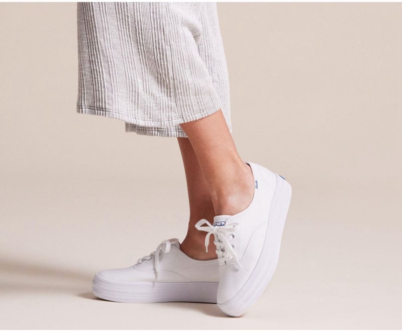 Keds x Organic Cotton Triple White | 5329-VMXFQ