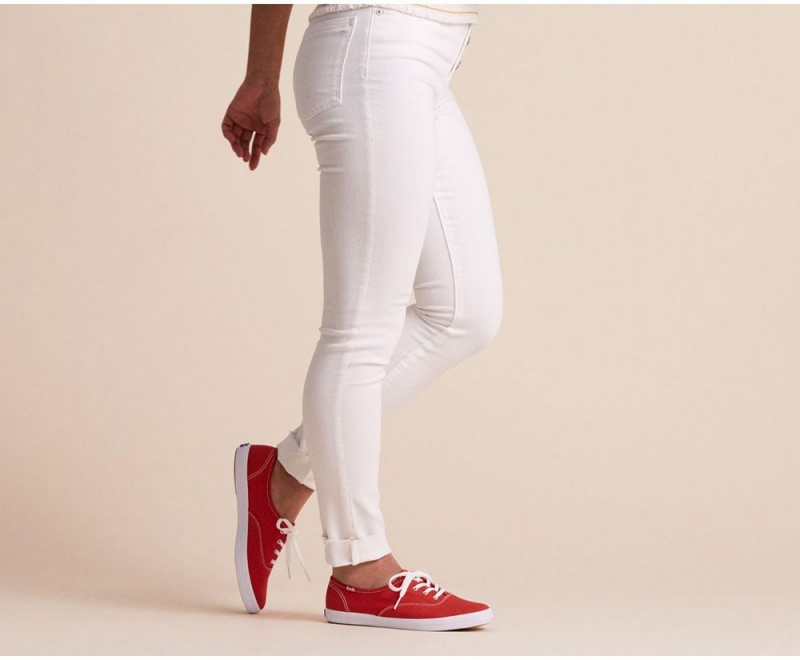 Keds x Organic Cotton Washable Champion Red | 3285-MJNOQ