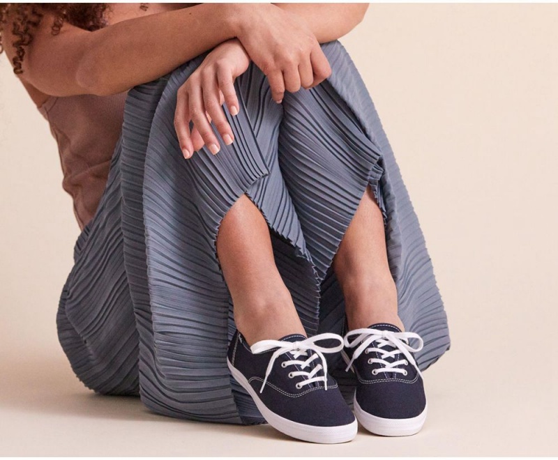 Keds x Organic Cotton Washable Champion Navy | 9247-KVEZI