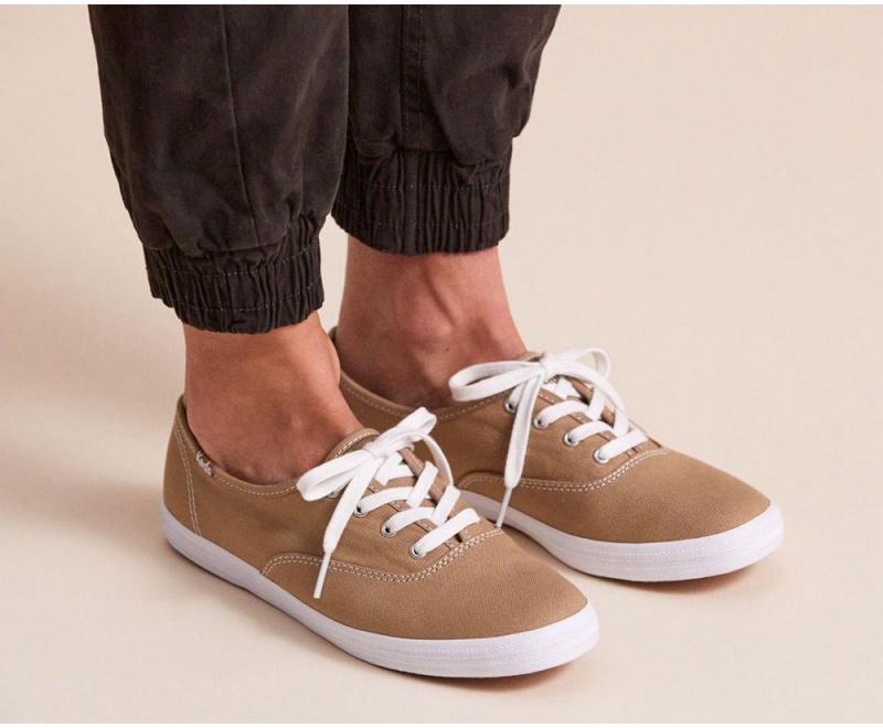 Keds x Organic Cotton Washable Champion Brown | 2735-AOHQR