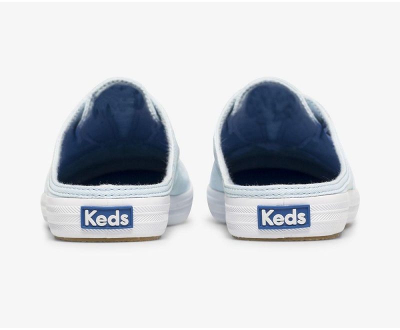 Keds x Organic Cotton Washable Moxie Mule Blue | 0215-GDUPT