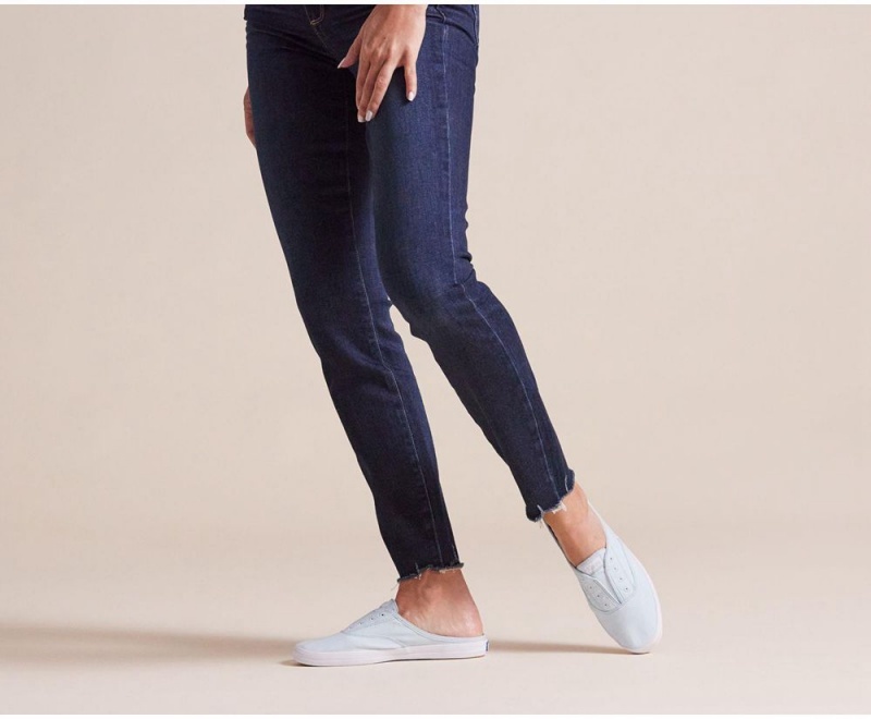 Keds x Organic Cotton Washable Moxie Mule Blue | 0215-GDUPT