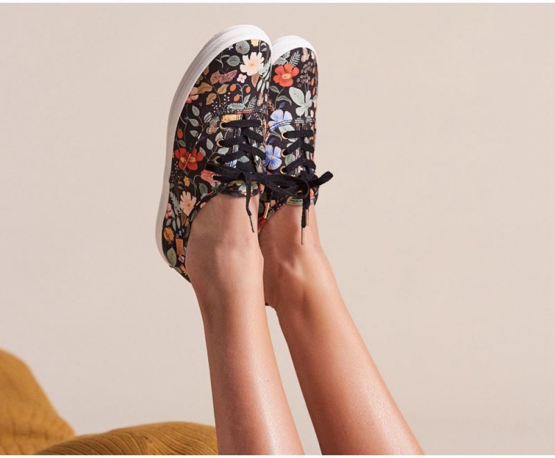 Keds x Rifle Paper Co. Champion Strawberry Fields Black / Multicolor | 0985-SVCAM