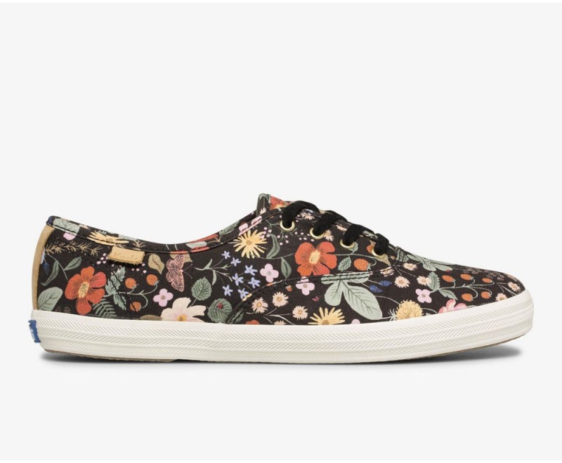 Keds x Rifle Paper Co. Champion Strawberry Fields Black / Multicolor | 0985-SVCAM