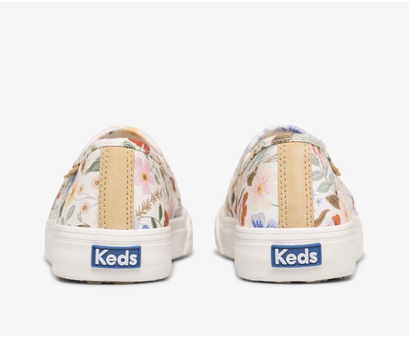 Keds x Rifle Paper Co. Double Decker Strawberry Fields White / Multicolor | 7169-KSJVP