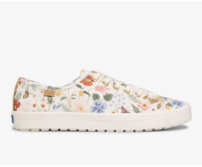 Keds x Rifle Paper Co. Kickstart TRX Strawberry Fields White / Multicolor | 2895-VTSGP